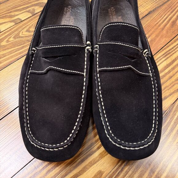 Vintage Donald J Pliner Italian Black Suede Penny Loafers | Mens Size, 13 main image 11